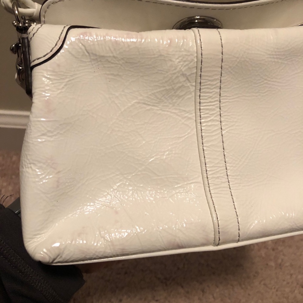 Coach Fold-over Wristlet Bag Purse White - Picture 7 of 15